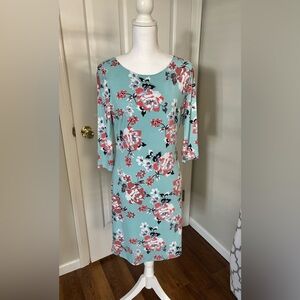 NEW Simply Styled Aqua Blue Floral Dress